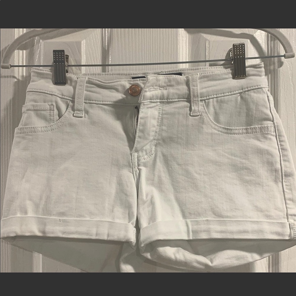 White hollister jean shorts